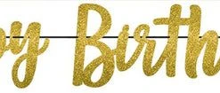 AMSCAN Banners Premium Gold Birthday Banner