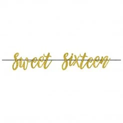 AMSCAN Sweet Sixteen Letter Banner Banners