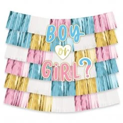 AMSCAN Gender Reveal Deluxe Backdrop Kit