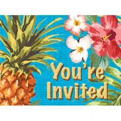 CREATIVE CONVERTING Aloha Pineapple Invitations 8ct