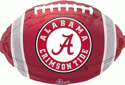 BURTON & BURTON University Of Alabama 18" Foil Football Shaped Balloon Collegiate