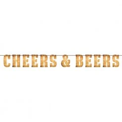 CREATIVE CONVERTING Beers & Cheers Letter Banner Beer Tasting