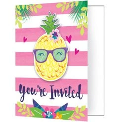 CREATIVE CONVERTING Pineapple 'N' Friends Invitations 8ct