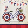 CREATIVE CONVERTING Patriotic Parade Bike Lunch Napkins
