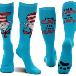 ELOPE INC Cat In The Hat Adult Paws Knee Socks