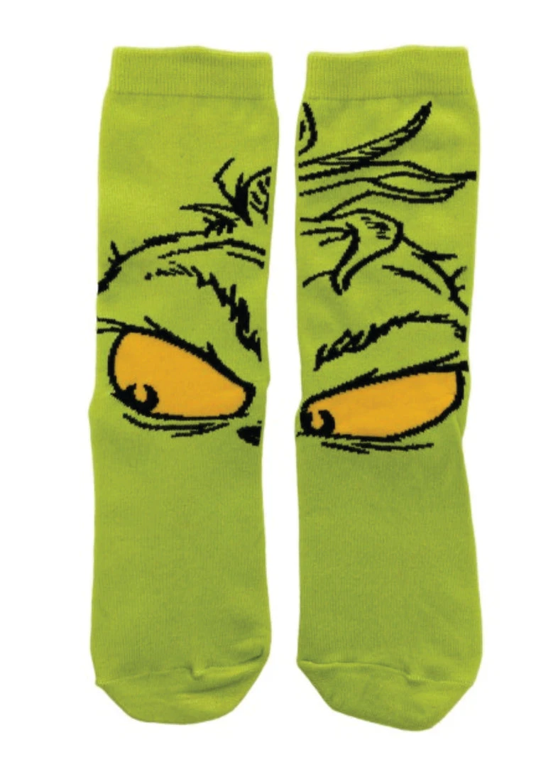 ELOPE INC Dr. Seuss Adult Grinch Crew Socks 1 ELOPE INC Dr. Seuss Adult Grinch Crew Socks