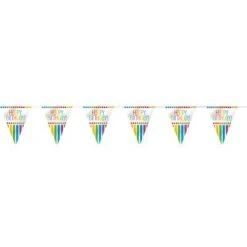 UNIQUE INDUSTRIES Banners Happy Birthday Rainbow Flag Banner