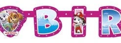 UNIQUE INDUSTRIES Paw Patrol Pink Birthday Banner Banners