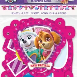 Party America Sales Store 22 UNIQUE INDUSTRIES Paw Patrol Pink Birthday Banner Banners