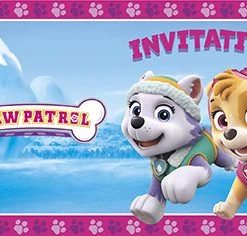 UNIQUE INDUSTRIES Paw Patrol Pink Invitations 8ct 5 UNIQUE INDUSTRIES Paw Patrol Pink Invitations 8ct