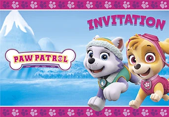 UNIQUE INDUSTRIES Paw Patrol Pink Invitations 8ct 3 UNIQUE INDUSTRIES Paw Patrol Pink Invitations 8ct
