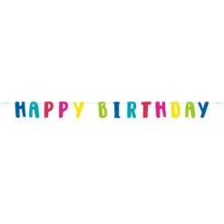 UNIQUE INDUSTRIES Happy Birthday Letter Banner Multi