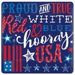 AMSCAN Proud & True 7" Plate Patriotic
