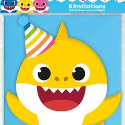 UNIQUE INDUSTRIES Baby Shark Invitations