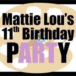 PARTY AMERICA Art Party Custom 18" X 24" Lawn Sign Yard Signs