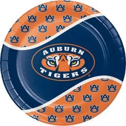 CREATIVE CONVERTING Collegiate Auburn Lunch Plates 8ct