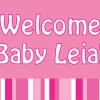 PARTY AMERICA Baby Girl Stripes Custom 18" X 24" Lawn Sign Yard Signs