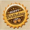 CREATIVE CONVERTING Beers & Cheers Hoppy Birthday Beverage Napkins 16ct