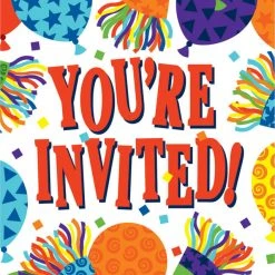 AMSCAN Birthday Horns Invitations