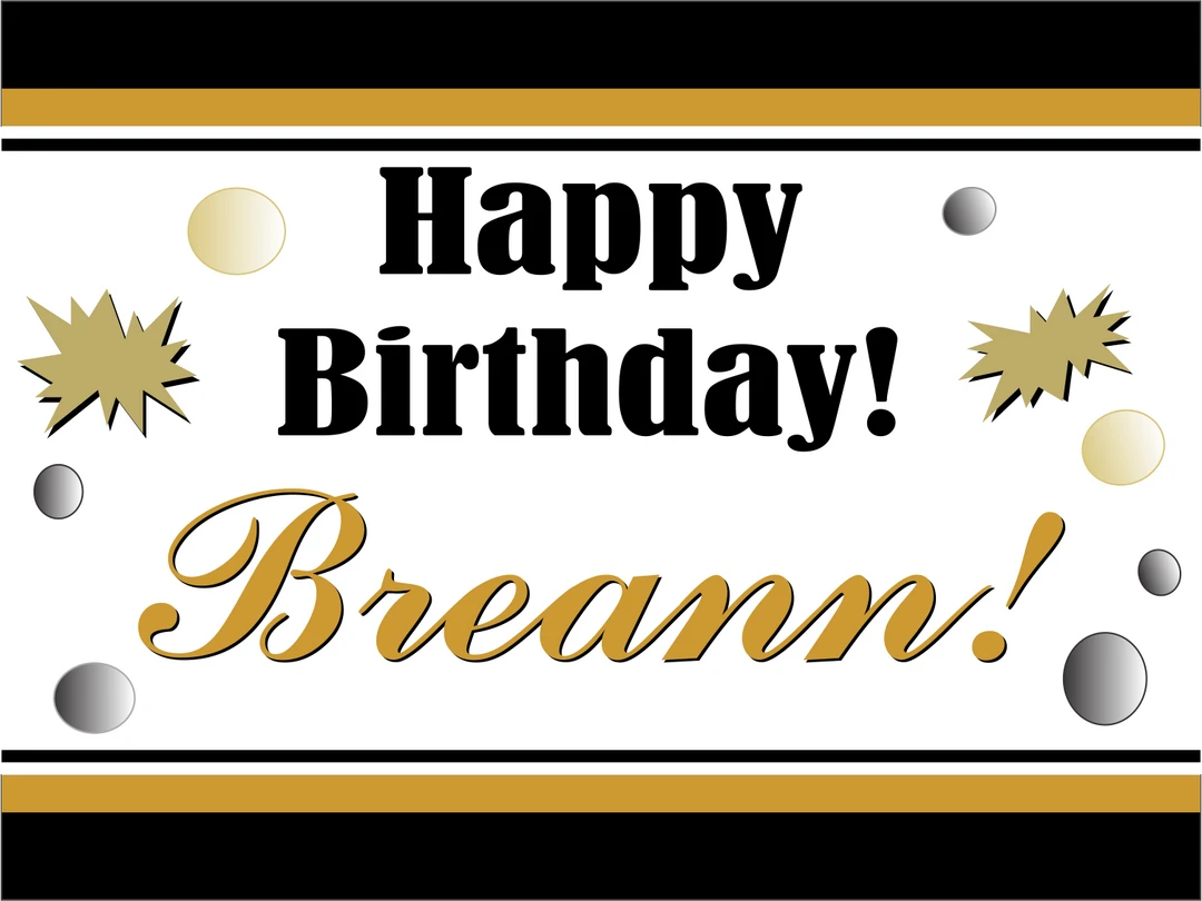 PARTY AMERICA Black & Gold Celebration Custom 18" X 24" Lawn Sign 1 PARTY AMERICA Black & Gold Celebration Custom 18" X 24" Lawn Sign