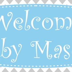 PARTY AMERICA Blue Chevron Banner Custom Banners