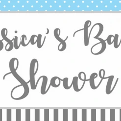 PARTY AMERICA Blue Baby Feet Banner