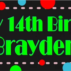 PARTY AMERICA Custom Banners Bright Dots Banner