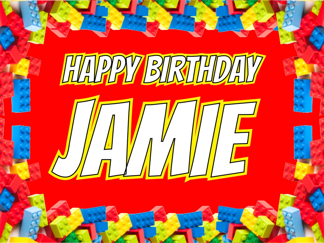 PARTY AMERICA Building Blocks Custom 18" X 24" Lawn Sign 1 PARTY AMERICA Building Blocks Custom 18" X 24" Lawn Sign