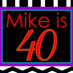 PARTY AMERICA Celebration Turquoise Custom 18" X 24" Lawn Sign