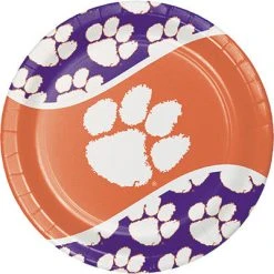 CREATIVE CONVERTING Collegiate Clemson Lunch Plates 8ct