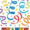 AMSCAN Colorful Birthday Thank You Cards