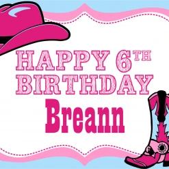 PARTY AMERICA Yard Signs Cowgirl Custom 18" X 24" Lawn Sign