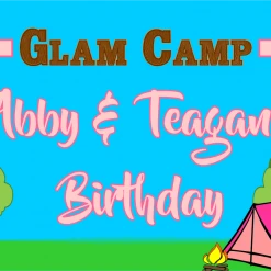 PARTY AMERICA Glamping Custom 18" X 24" Lawn Sign