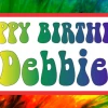 PARTY AMERICA Hippie Birthday Banner Custom Banners