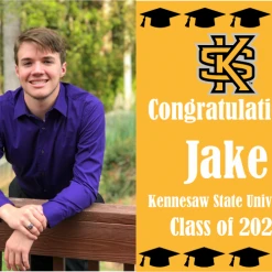 PARTY AMERICA Collegiate Kennesaw State University Graduation Yard Sign With Photo 18" X 24" GLS07