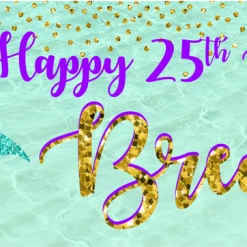 PARTY AMERICA Mermaid Glitter Banner Custom Banners