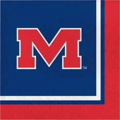 CREATIVE CONVERTING Ole Miss Lunch Napkins 20ct Collegiate