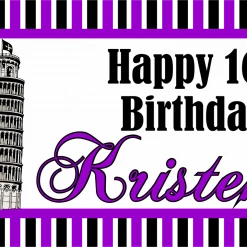 PARTY AMERICA Yard Signs Parisian Birthday Custom 18" X 24" Lawn Sign