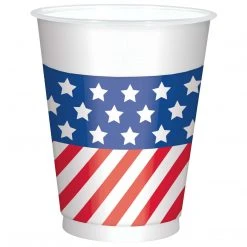 AMSCAN Patriotic 16oz Plastic Cups 25ct