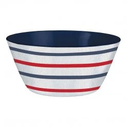 AMSCAN Patriotic Stripe Large Salad Bowl