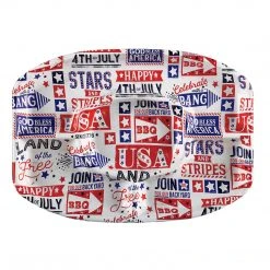 AMSCAN Patriotic Plastic Sectional Platter