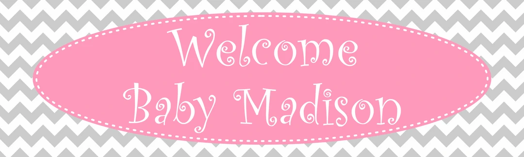 PARTY AMERICA Pink Chevron Banner 1 PARTY AMERICA Pink Chevron Banner