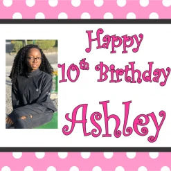 PARTY AMERICA Pink Dots Custom 18" X 24" Lawn Sign