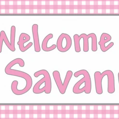 PARTY AMERICA Pink Gingham Banner