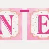 UNIQUE INDUSTRIES Pink & Gold 1st Birthday Banner Banners