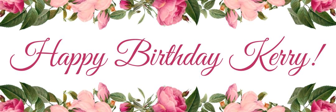 PARTY AMERICA Pink Roses Banner Custom Banners 1 PARTY AMERICA Pink Roses Banner Custom Banners