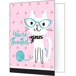 CREATIVE CONVERTING Purrfect Party Invitations 8ct