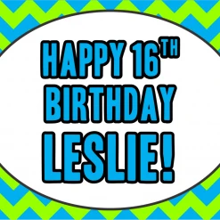 PARTY AMERICA Round Chevron Custom 18" X 24" Lawn Sign