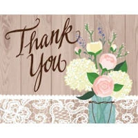 CREATIVE CONVERTING Rustic Wedding Thank You Cards 8ct