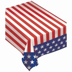 AMSCAN Stars & Stripes 52" X 90" Vinyl Tablecover